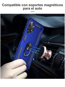 Funda Anillo Para Redmi A3 Con Anillo Soporte Uso Rudo - Azul - Ver 5