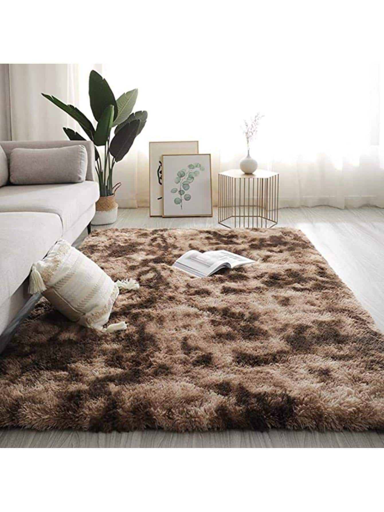Decorative Rug 200 X 120 Cm Living Room And Bedroom - 棕色 - 查看 1
