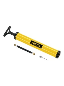 Mini Manual Pump To Inflate Balls, 14.5 PSI, Pretul BOM-BAP - Yellow - View 1