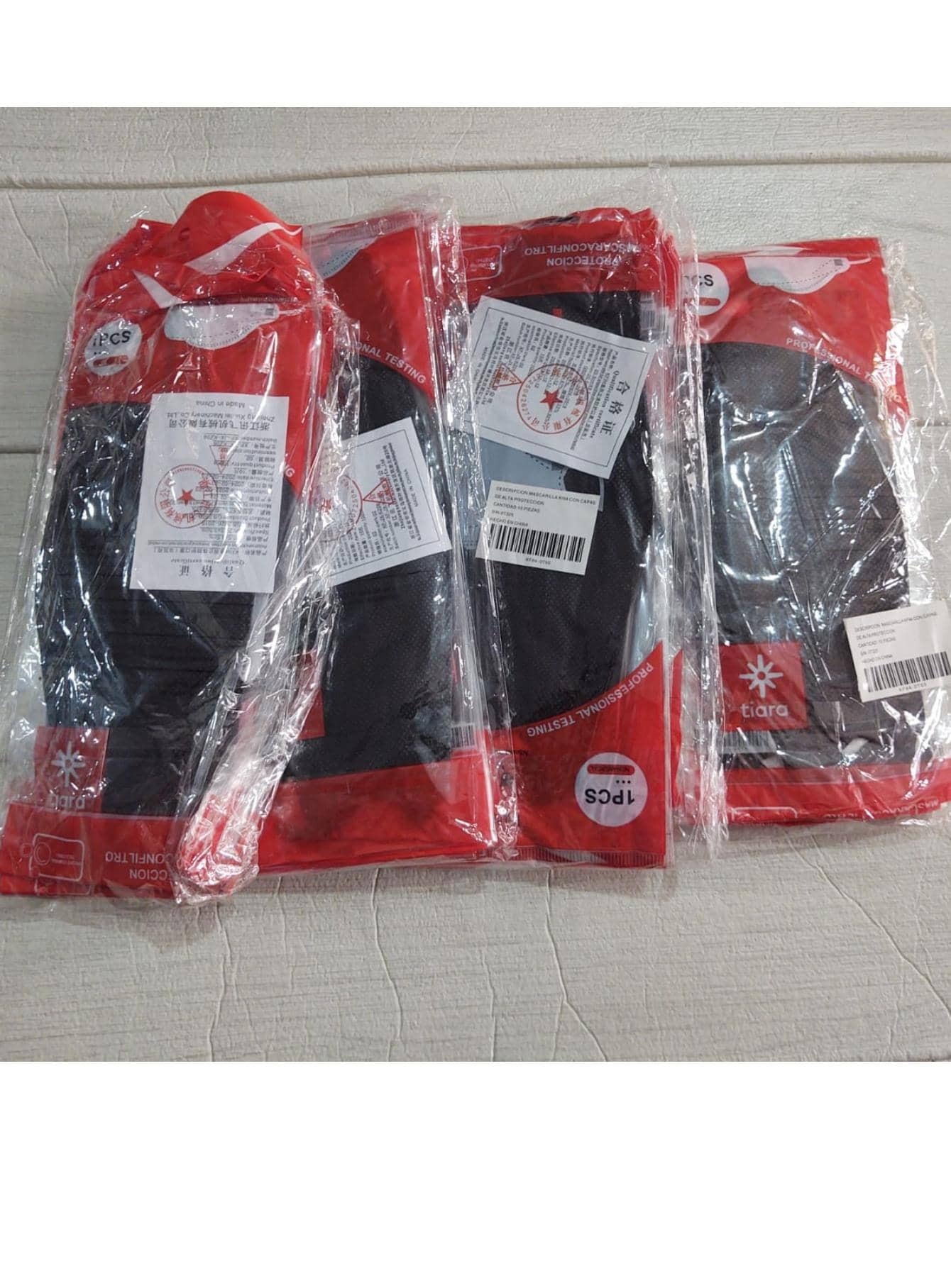 50 CUBREBOCAS KF94 PARA ADULTO - Negro - Ver 1