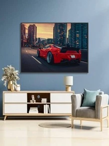 1set ABS DIY Diamond Painting Without Frame, Modern Car Pattern DIY Diamond Unframed Painting For Home Decor, Gift - Multicolor - View 2