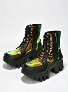 Add Edgy Flair To Cowgirl Style With These Chunky Platform Boots For Women - Discover Bold Fashion With MISHKA. - Multicolor - View 4