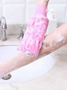 1 Găng tay tắm tẩy tế bào chết màu ngẫu nhiên, Găng tay tẩy tế bào chết dày hai mặt dùng cho phòng tắm, trang trí phòng tắm, trang trí mùa thu, trở lại trường - Nhiều màu - Xem 7