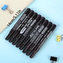 10 piezas unicolor Marcador simple fácil de usar Marcador permanente para escribiendo - Negro - Ver 4