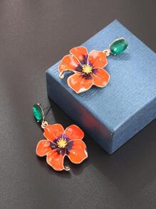 花耳墜 - 橘色 - 查看 4