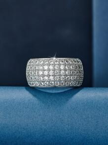 男士方晶鋯石裝飾袖環適合日常裝飾打造時尚外觀 - 銀色 - 查看 3