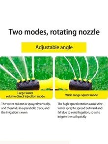 360 Degree Automatic Rotating Triplet Water Sprinkler Irrigation System For Garden Flower Watering - Yellow - View 6