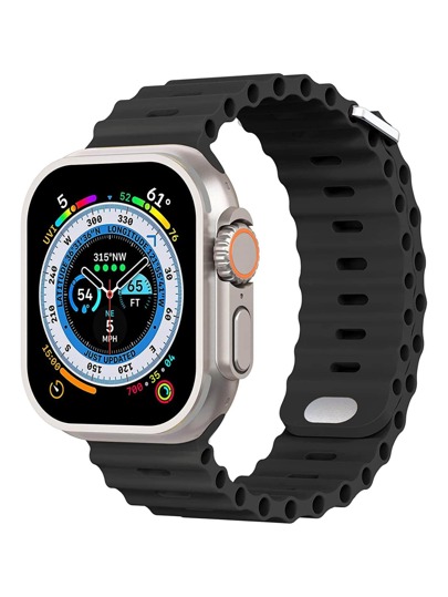 1 قطعة حزام ساعة من السيليكون الناعم بطراز بحري، متوافق مع ساعة آبل 38مم 40مم 41مم 42مم 44مم 45مم 49مم، متوافق مع ساعة آبل الترا SE السلسلة 10 9 8 7 6 5 4 3 2 1