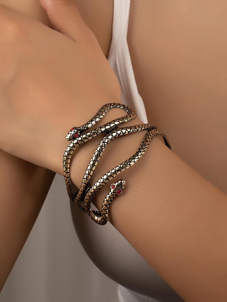 Rắn thiết kế Cuff Bangle - Nhiều màu - Xem 1