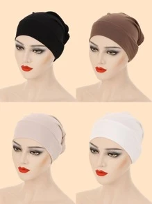 Casual Silky Solid Color Non-Slip Beanie - Multicolor - View 1
