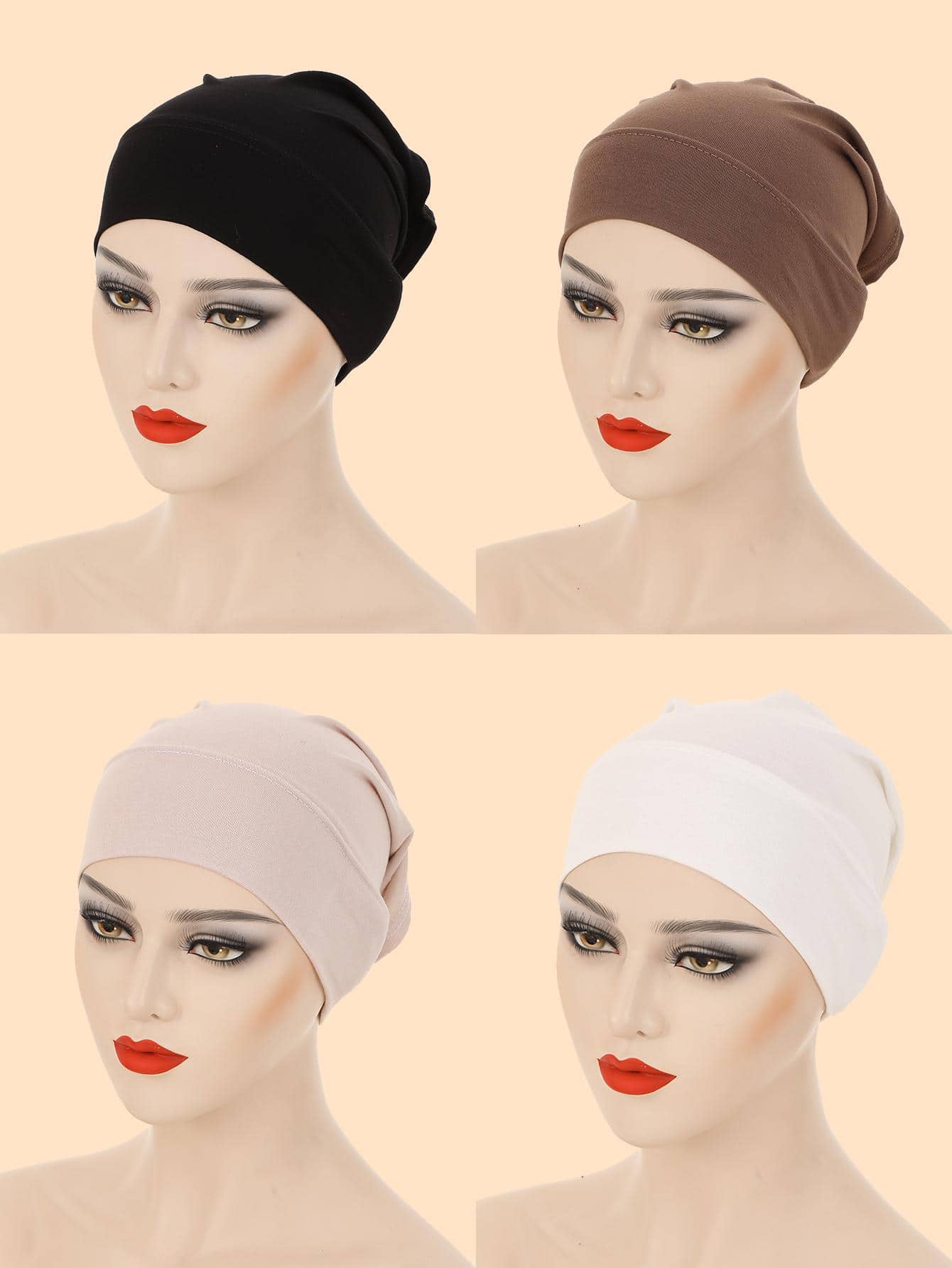 Casual Silky Solid Color Non-Slip Beanie - Multicolor - View 1