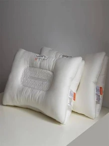 1 almohada multifuncional antironquidos para el cuello con escudo Cervical, almohadilla para dormir Simple para uso en el dormitorio - Blanco - Ver 1