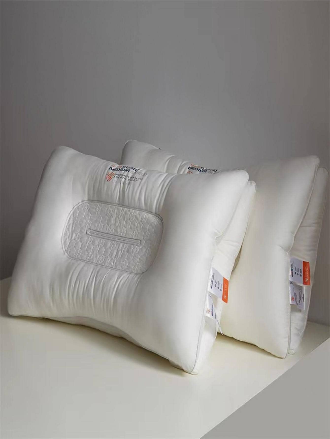 1 almohada multifuncional antironquidos para el cuello con escudo Cervical, almohadilla para dormir Simple para uso en el dormitorio - Blanco - Ver 1