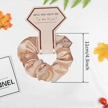 8pcs Solid Color Hair Tie - Champagne - View 3