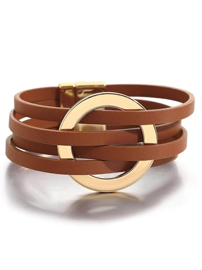 1 st minimalistiskt spänne crossover läderarmband för kvinnor - snyggt vardagligt mångsidigt semester bohemiskt chic armband mammapresent jul thanksgiving halloween bröllop rave/bal/fest/dagligt accessoarer present till årsdag alla hjärtans dag födelsedag brudtärnepresenter