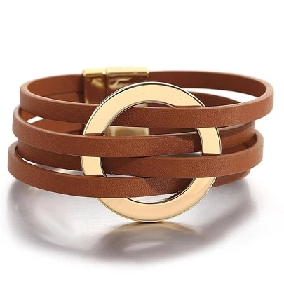 1 buc. Brățară minimalistă din piele naturală cu cataramă încrucișată, pentru femei - la modă și versatilă, potrivită pentru purtare zilnică, vacanță, stil boho și multe altele. Un accesoriu ideal pentru mama, Crăciun, Ziua Recunoștinței, Halloween, nuntă, petrecere rave/dans/întâlniri/purtare de zi cu zi, perfectă și pentru aniversare, Ziua Îndrăgostiților, ziua de naștere, domnișoare de onoare.