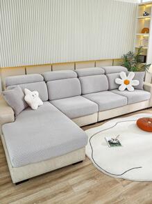 1入組素色沙發座位極簡風格滌綸沙發座墊套適用於家庭 - 淺灰色 - 查看 5