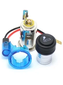 Cigarette Lighter With Light For Car Outlet 12v 120w - Blue - View 5