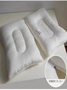 1 almohada multifuncional antironquidos para el cuello con escudo Cervical, almohadilla para dormir Simple para uso en el dormitorio - Blanco - Ver 5