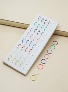 40pcs/set Minimalist Nose Ring - Multicolor - View 2