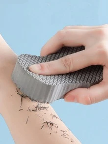 1入組素色去角質沐浴現代纖維超柔軟身體沐浴海綿適用於浴室 - 灰色 - 查看 2