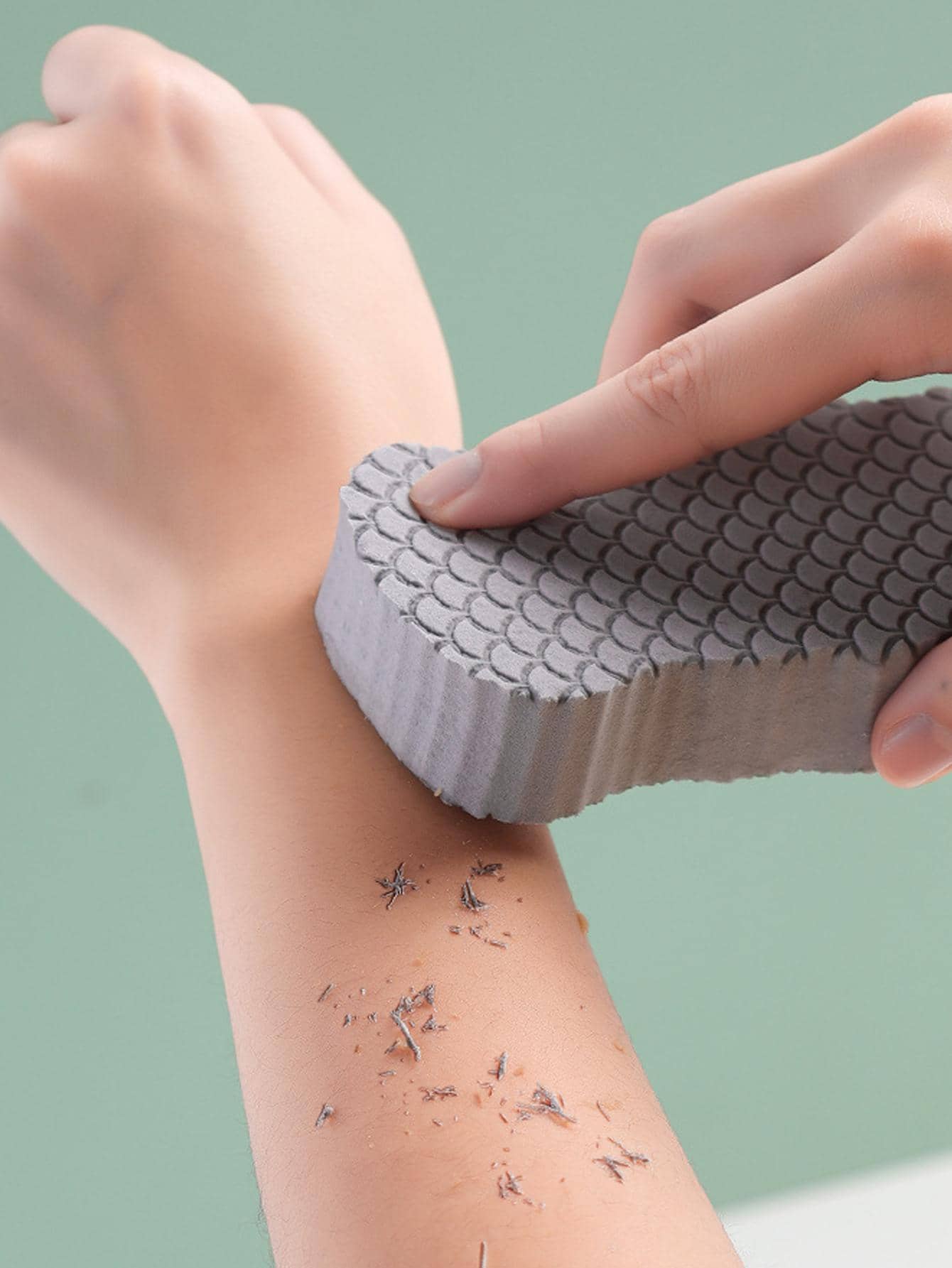 1入組素色去角質沐浴現代纖維超柔軟身體沐浴海綿適用於浴室 - 灰色 - 查看 1