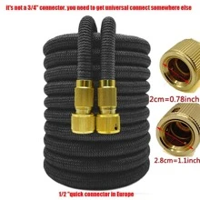 1pc TPE Garden Watering Hose - Black - View 1