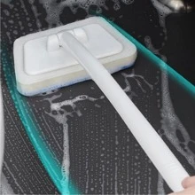 1pc Long Handle Ceramic Tile Cleaning Brush, Modern PP Multi-function Bathroom Cleaning Brush For Home - White - View 8