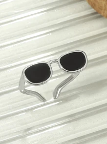 Hombres Gafas diseño Anillo - Plateado - Ver 3