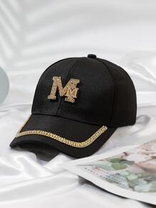 1 件女式可调节休闲简约日常棒球帽 - 黑色 - 查看 2