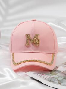 1 件女式可调节休闲简约日常棒球帽 - 粉色 - 查看 1