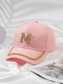 1 件女式可调节休闲简约日常棒球帽 - 粉色 - 查看 2