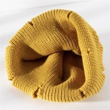 1 Mũ len nam kiểu dáng rắn chắc cho nam giới chống lạnh thông thường - màu đen - Xem 2