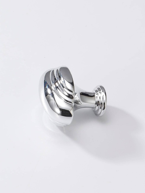 1pc Plastic Drawer Knob, Minimalist Silver Geometric Shaped Drawer