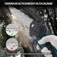 6 Inch Mini Cordless Portable Electric Chainsaw - Blue - View 6