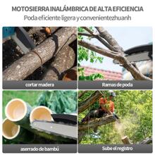 6 Inch Mini Cordless Portable Electric Chainsaw - Blue - View 5