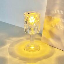 1入組PP桌子現代幾何設計床頭燈適用於家庭裝飾用品 - 黃色 - 查看 2