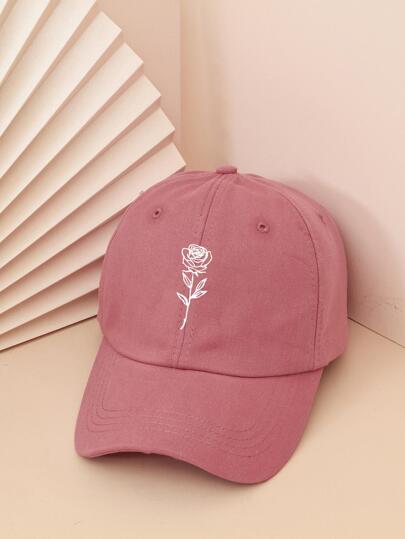 1 pezzo Cappellino da baseball con stampa a rose in stile Y2K, adatto per indossare casual nella vita quotidiana in primavera e autunno, per San Valentino