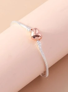 Vòng tay trang trí trái tim - Bạc - Xem 4