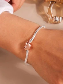 Vòng tay trang trí trái tim - Bạc - Xem 6