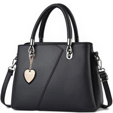 I IHAYNER Womens Leather Handbags Purse Top-handle Bags Contrast Color Stitching Totes Satchel Shoulder Bag for Ladies