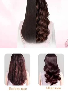 1pc Automatic Curling Iron Machine Wireless Portable Rechargeable Hair Curling Iron Ladies Only - Grey - View 7