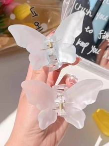 3pcs Women Butterfly Decor Fashion Hair Claw For Hair Decoration Street - Multicolor - View 4