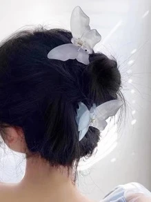 3pcs Women Butterfly Decor Fashion Hair Claw For Hair Decoration Street - Multicolor - View 3