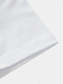 Girls Unicorn Print Tee & Leggings Snug Fit PJ Set - Blue and White - View 4