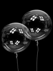10 piezas Decoración transparente luz LED decorativo moderno poliamida globo para fiesta - transparente - Ver 7