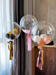 10 piezas Decoración transparente luz LED decorativo moderno poliamida globo para fiesta - transparente - Ver 3