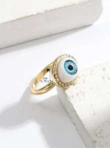 Đá Cubic Zirconia & Nhẫn trang trí mắt - Vàng - Xem 4