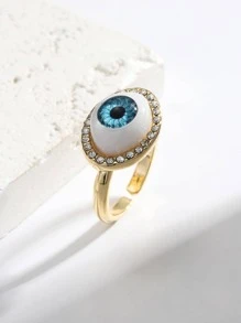 Đá Cubic Zirconia & Nhẫn trang trí mắt - Vàng - Xem 3