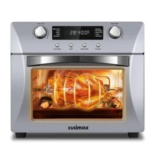 Cusimax Air Fryer Toaster Oven Combo 10-in-1 Functions Smart 24.3 Quart Large Combo Countertop Toaster Oven with Rotisserie & Dehydrator, Rich Accessories - 銀色 - 查看 1